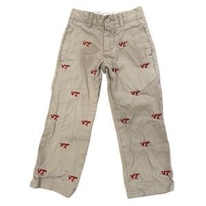 Pennington & Bailes Kids Virginia Tech Hokies Stadium Pant 2 Khaki Embroidered
